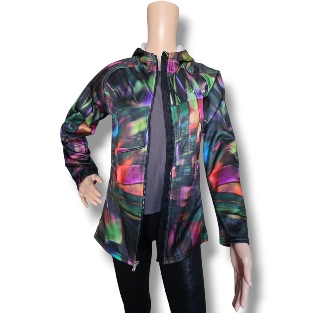 SPYDER Youth Multicolored Ryze Spectra Fleece Hooded Jacket Unisex XL (18) - Picture 9 of 16